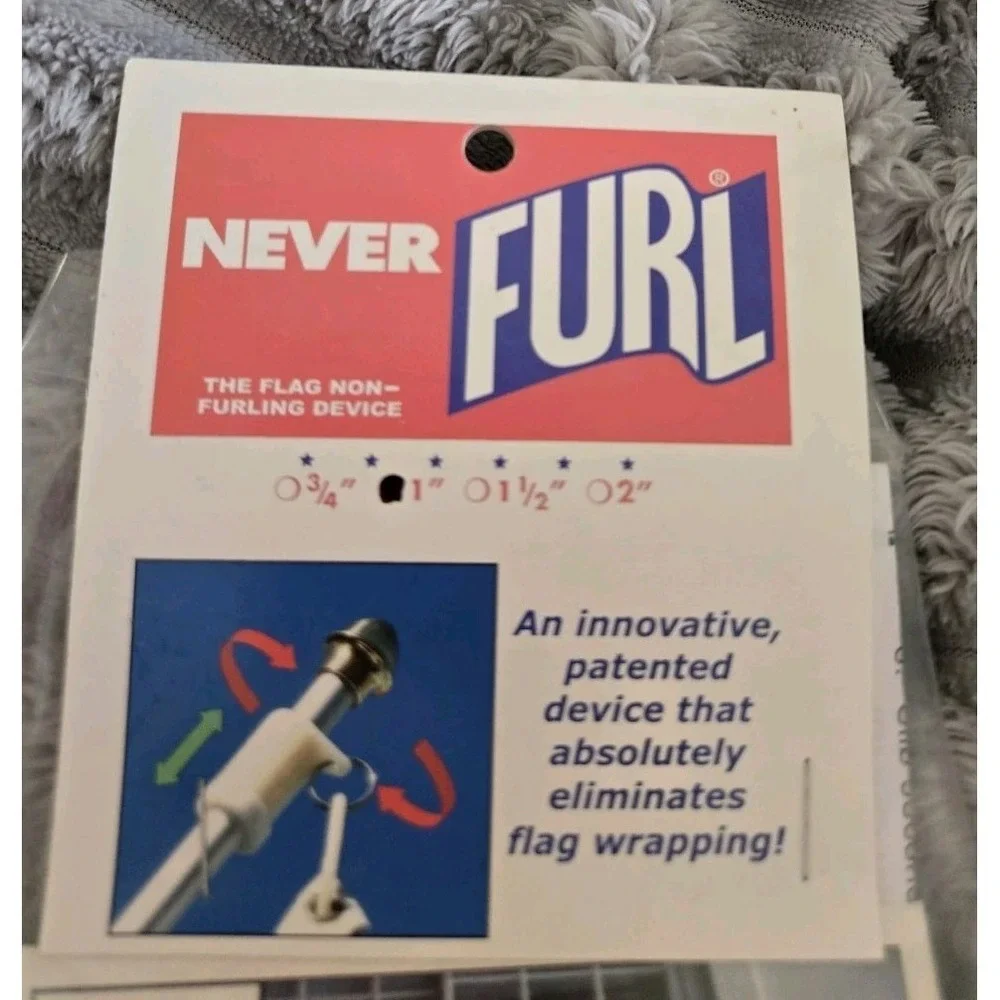 Never Furl device that absolutely eliminates Flag wrapping 1